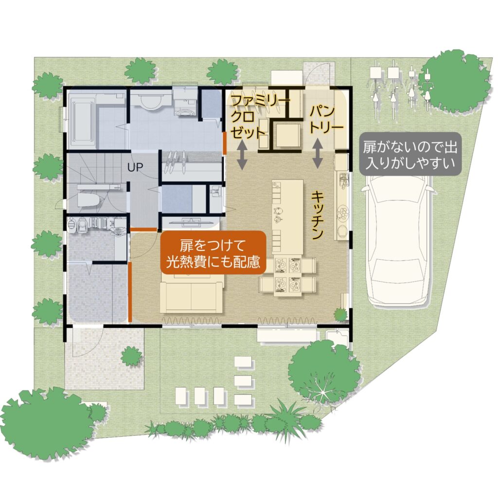 30坪の戸建て、光熱費を考えた間取り