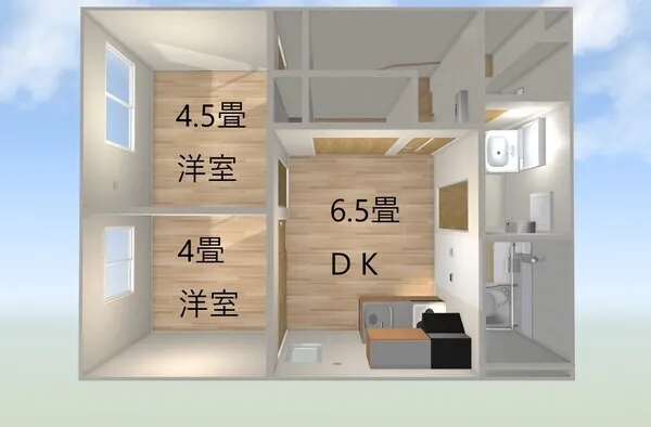 団地2DKをおしゃれに変える家具レイアウト術