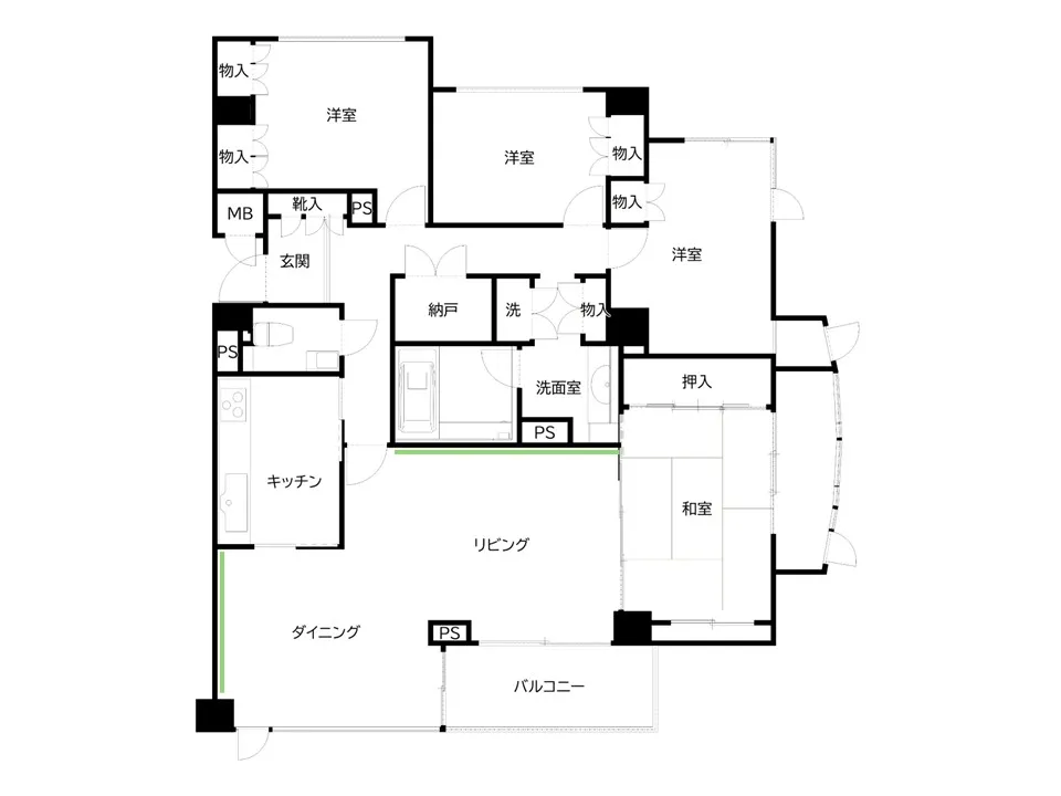 散らかりやすいリビングの間取り例｜一級建築士が指摘する片づかない家