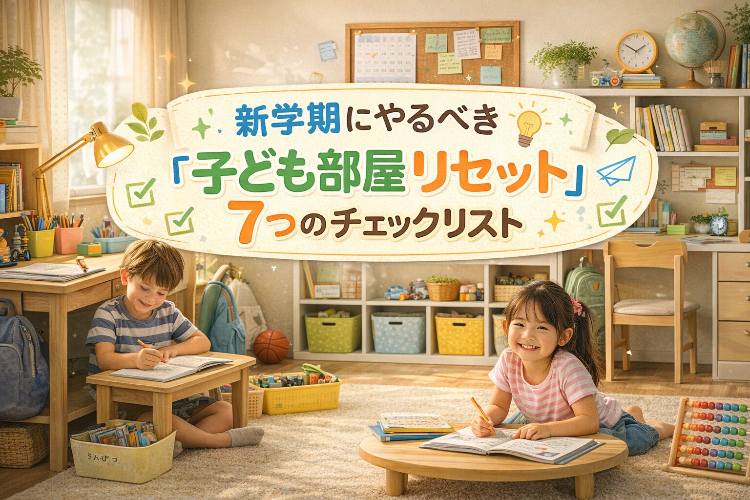 新学期にやるべき「子ども部屋リセット」7つのチェックリスト― 学習習慣と集中力を育てる住まいの整え方