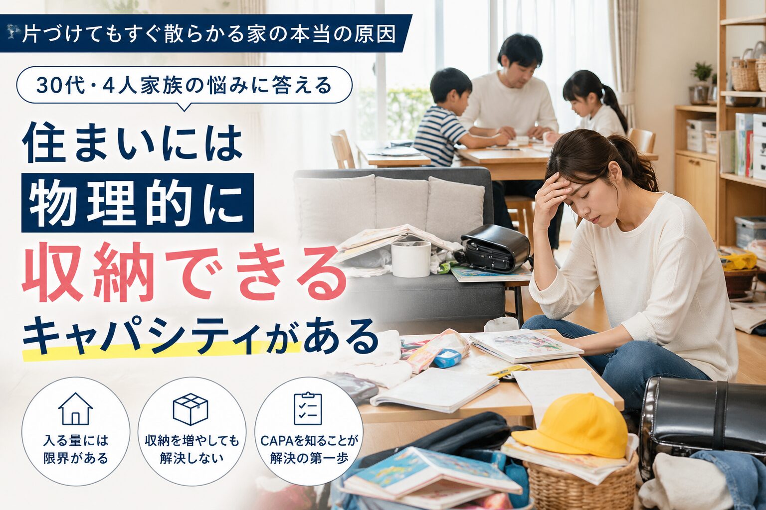 「片づけてもすぐ散らかる家」の本当の原因―30代・子育て家庭が陥る“収納の落とし穴”