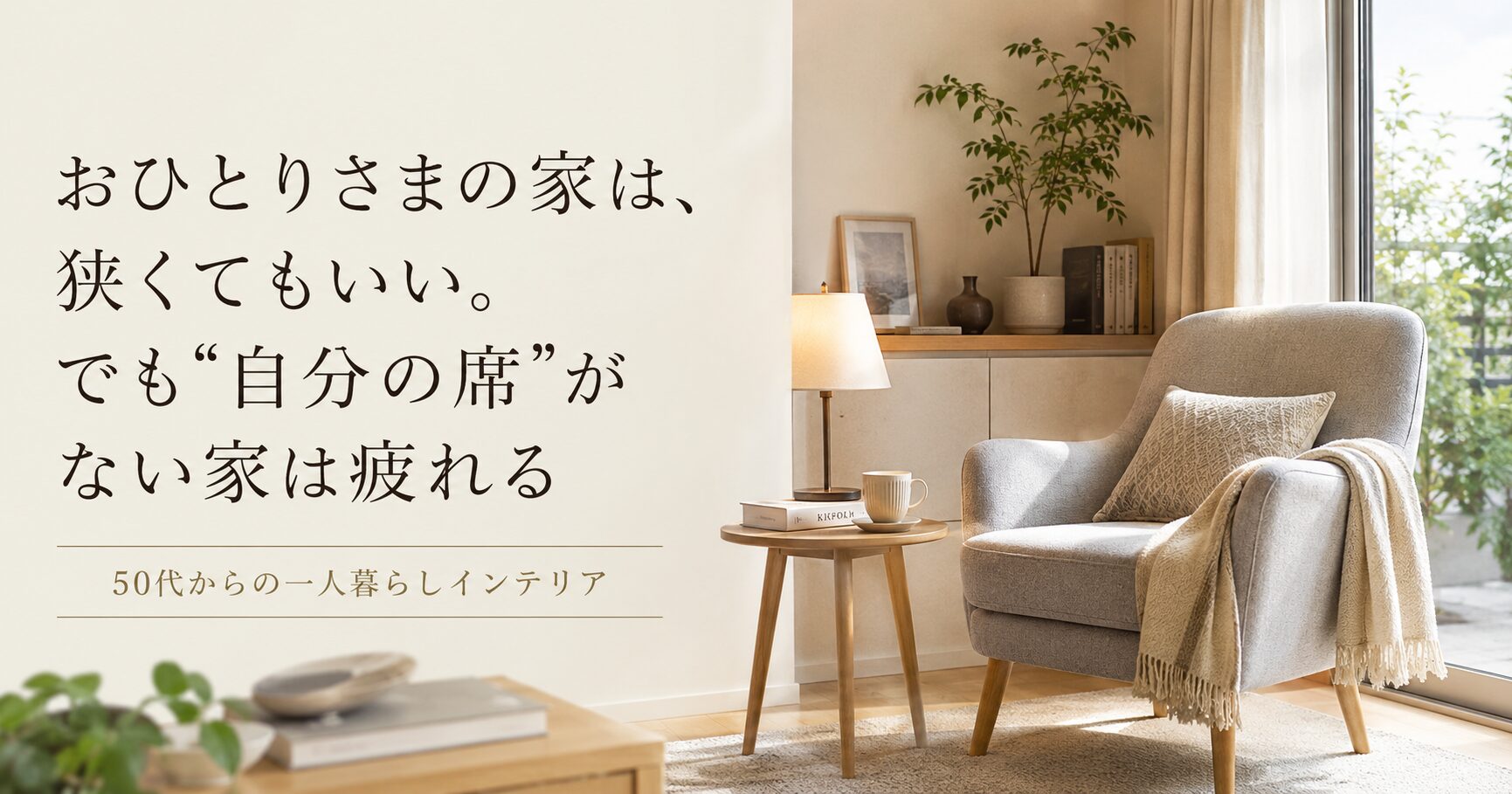 おひとりさまの家は、狭くてもいい。でも“自分の席”がない家は疲れる